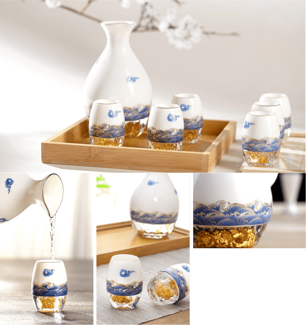 碧海云天【一酒壶＋六酒杯】